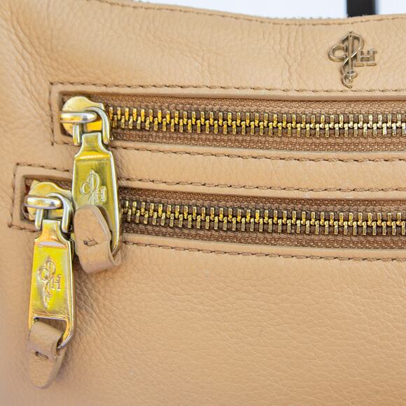 COLE HANN Small Crossbody Handbag Purse Bag Tan Beige Leather - Picture 2 of 10
